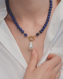 Midnight Pearl Gemstone Necklace