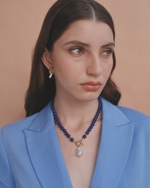 Midnight Pearl Gemstone Necklace