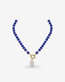 Midnight Pearl Gemstone Necklace