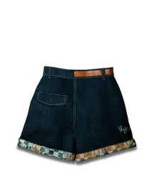 Modern Chaupar High Waisted Denim Shorts