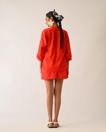 Mono Crimson Rj Appliqué Top