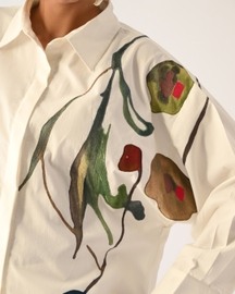 Botanica Ivory Sky Appliqué Top