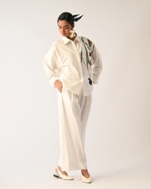 Botanica Ivory Sky Appliqué Top