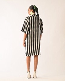 Revolt B&w Beach Appliqué Dress