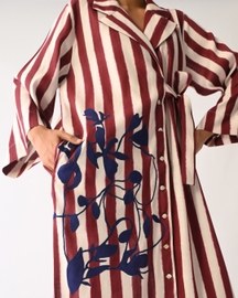 Revolt Bric Wrap Appliqué Dress