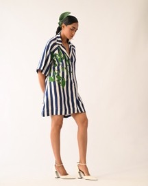Revolt Rb Trench Aline Short Appliqué Dress