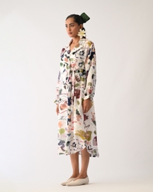Luminia Ivory Wrap Dress
