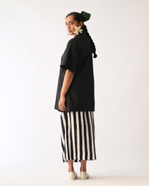Mono Black Cuban Appliqué Shirt Set