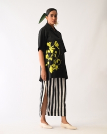 Mono Black Cuban Appliqué Shirt Set