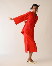 Mono Crimson Psyflora Appliqué Set