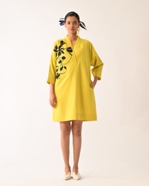 Mono Citrus Sicily Appliqué Dress