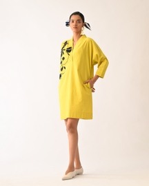 Mono Citrus Sicily Appliqué Dress