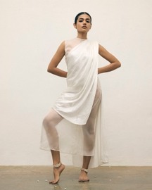 Organza Midi Saree Dress