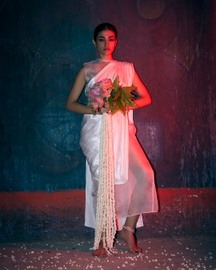 Organza Midi Saree Dress