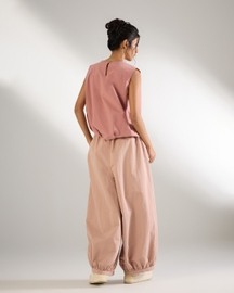 Gathered Waist Hem Pants