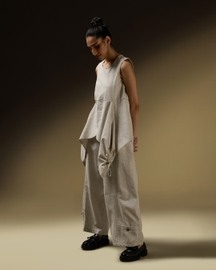 Hem Pocket Mid-Rise Pants