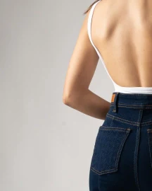 Pattern Embroidered Denim