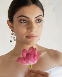Pichwai Lotus Earrings