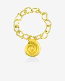 Coral Shell Link Bracelet