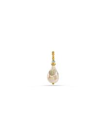 Baroque Pearl Charm with Blue Topaz Accent