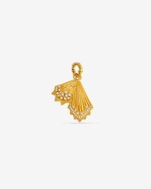 Antique Shield Gold Medallion Charm