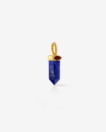 Lapis and garnet Dagger 92.5 Sterling Silver Charm