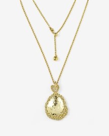 Golden Riverstone Pendant Necklace