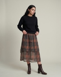 Second Thought Midi Skirt Grey