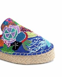 Fiji Espadrilles Haut Fabric Lined Platform