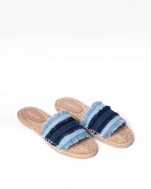 Saira Denim Sandals Flats