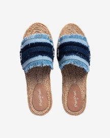 Saira Denim Sandals Flats