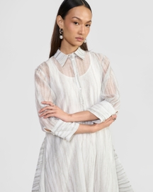 Halo Sheer Shirt Dress