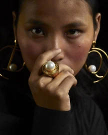 QED Pearl Ring in Gold