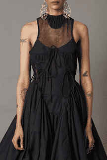 Billow Dress in Black