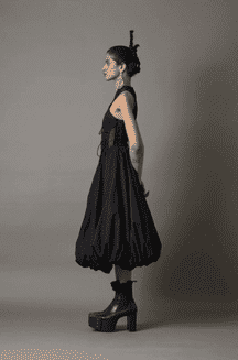 Billow Dress in Black