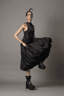 Billow Dress in Black