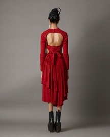 Scarlet Draped Dress