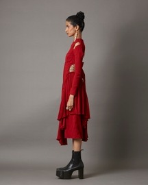 Scarlet Draped Dress