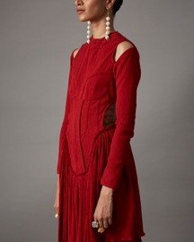 Scarlet Draped Dress