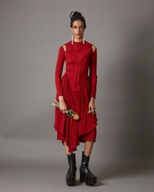 Scarlet Draped Dress