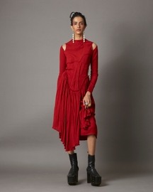 Scarlet Draped Dress