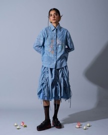 Gathered Skirt in Linen