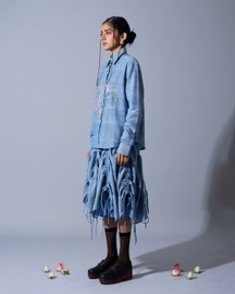 Gathered Skirt in Linen