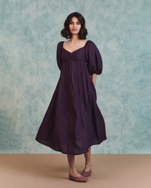 Front Twist Linen Dress