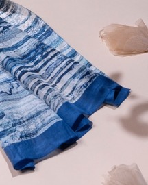 Skyline Blooms Silk Scarf