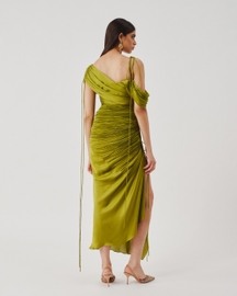 Olive Ruched Dress