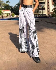 Tie-up Fringed Trousers