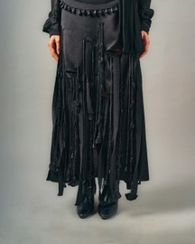 Tube Patchwork Top & Cut-out Tassels Skirt Set