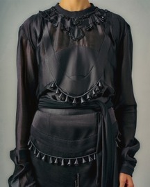 Tube Patchwork Top & Cut-out Tassels Skirt Set