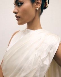 Silk Satin Saree Dress